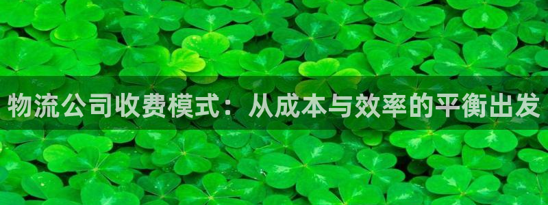 旺财28注册网页版：物流公司收费模式